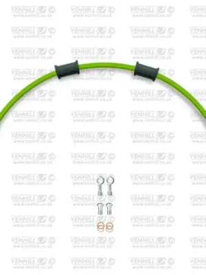Zlevněný Hadice zadní brzdy Venhill POWERHOSEPLUS YAM-1014R-GR (1 hadice v sadě) zelené hadice, chromové koncovky