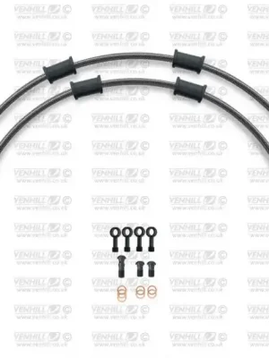 Kup Teď RACE Hadice přední brzdy sada Venhill POWERHOSEPLUS YAM-8004FB-CB (2 hadice v sadě) karbonové hadice, černé koncovky