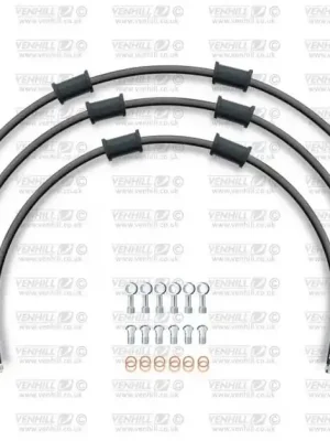 Cenově Výhodný STANDARD Hadice přední brzdy sada Venhill POWERHOSEPLUS HON-10005FS-BK (3 hadice v sadě) černé hadice, nerezové koncovky