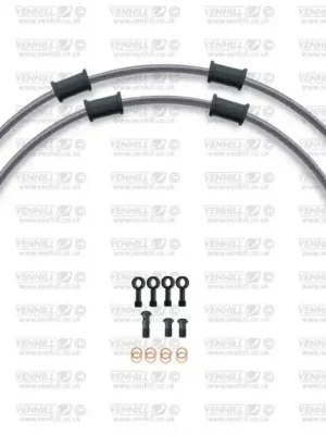 Výprodej STANDARD Hadice přední brzdy sada Venhill POWERHOSEPLUS SUZ-4003FB (2 hadice v sadě) průhledné hadice, černé koncovky