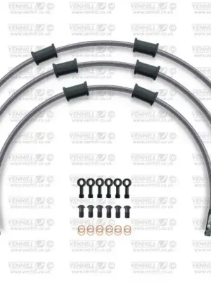 STANDARD Hadice přední brzdy sada Venhill POWERHOSEPLUS SUZ-6015FB (3 hadice v sadě) Průhledné hadice, černé koncovky Super Cena