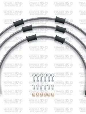 Výhodná Nabídka STANDARD Hadice přední brzdy sada Venhill POWERHOSEPLUS SUZ-7007F (3 hadice v sadě) Průhledné hadice, chromové koncovky