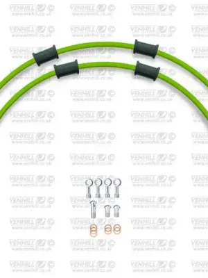 STANDARD Hadice přední brzdy sada Venhill POWERHOSEPLUS YAM-17002FS-GR (2 hadice v sadě) zelené hadice, nerezové koncovk Nízká Cena