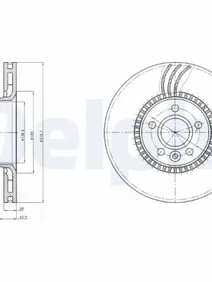 Brzdový kotouč DELPHI BG3784 Originální