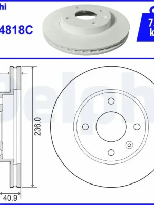 Sleva Brzdový kotouč DELPHI BG4818C