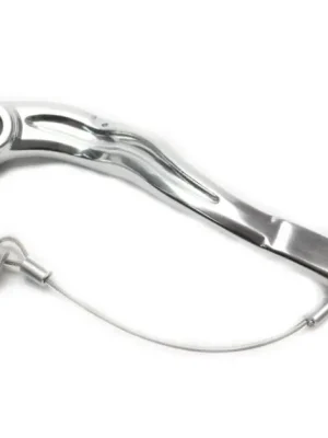 Brzdový pedál MOTION STUFF 83P-0811002 silver body, black steel fixed tip Steel Fixed Tip Akce