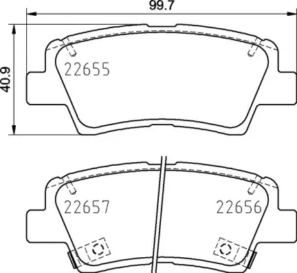 Poslední Šance Sada brzdových destiček, kotoučová brzda BREMBO P30103