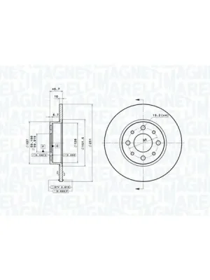 Doprava Zdarma Brzdový kotouč MAGNETI MARELLI 360406079001