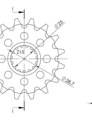 Řetězové kolečko SUPERSPROX CST-1592:14 14 zubů, 520 Oblíbený