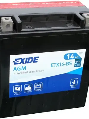Motobaterie Exide Bike AGM 12V, 14Ah, ETX16-BS Kup Teď