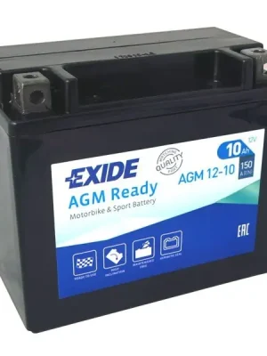 Motobaterie Exide Bike AGM Ready 12V, 10Ah, AGM12-10 Akce