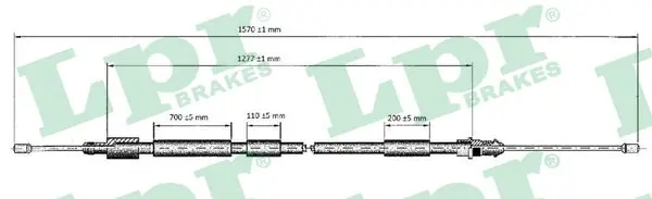 Tažné lanko, parkovací brzda LPR C0119B Časově Omezené