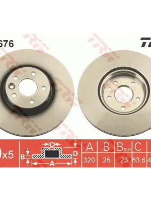 Brzdový kotouč TRW DF6676S Pouze Dnes