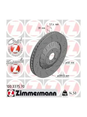 Brzdový kotouč ZIMMERMANN 100.3375.70 Oblíbený