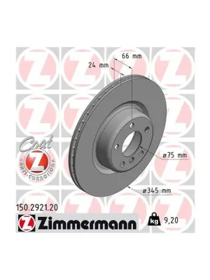 Brzdový kotouč ZIMMERMANN 150.2921.20 Expresní Doručení