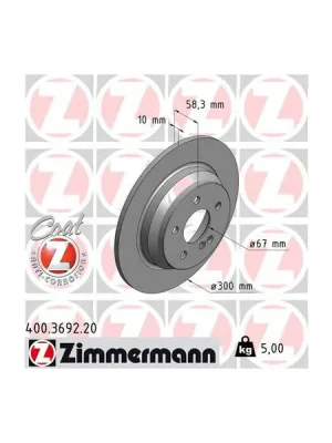 Brzdový kotouč ZIMMERMANN 400.3692.20 Horká Nabídka