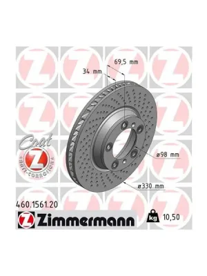 Doprava Zdarma Brzdový kotouč ZIMMERMANN 460.1561.20