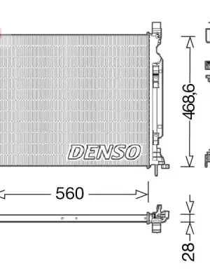 Chladič, chlazení motoru DENSO DRM23037 Must-Have