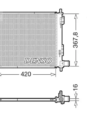 Chladič, chlazení motoru DENSO DRM41022 Akční Cena
