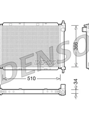 Chladič, chlazení motoru DENSO DRM46037 Pouze Dnes