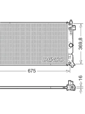 Časově Omezené Chladič, chlazení motoru DENSO DRM50150