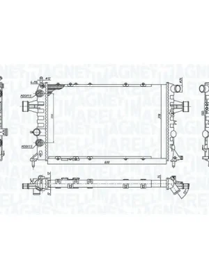 Chladič, chlazení motoru MAGNETI MARELLI 350213194600 Novinka