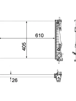 Nejlepší Volba Chladič, chlazení motoru MAHLE CR 1178 000P