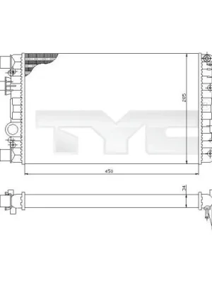 Chladič, chlazení motoru TYC 709-0012 Přímo Od Výrobce
