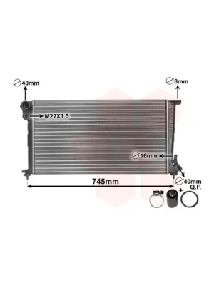 Chladič, chlazení motoru VAN WEZEL 09002153 Expresní Doručení