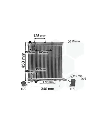 Chladič, chlazení motoru VAN WEZEL 40002368 Ověřený