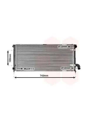 Autentický Chladič, chlazení motoru VAN WEZEL 49002028