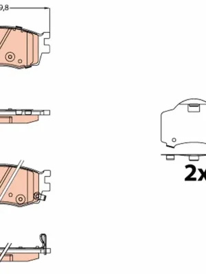Přímo Od Výrobce Sada brzdových destiček, kotoučová brzda TRW GDB3626