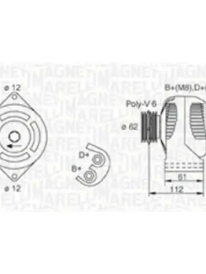 generátor MAGNETI MARELLI 063731884010 Jen Po Omezenou Doba