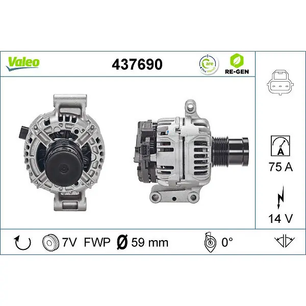 generátor VALEO 437690 Nízká Cena