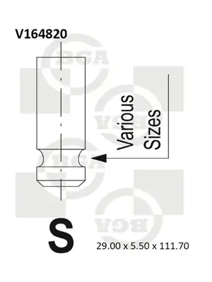 Autentický Sací ventil BGA V164820