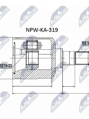 Cenová Bomba Sada kloubů, hnací hřídel NTY NPW-KA-319