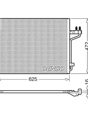 Ověřený Kondenzátor, klimatizace DENSO DCN10047