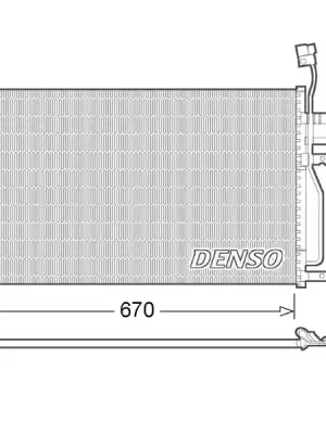 Kondenzátor, klimatizace DENSO DCN15002 Víkendová Akce
