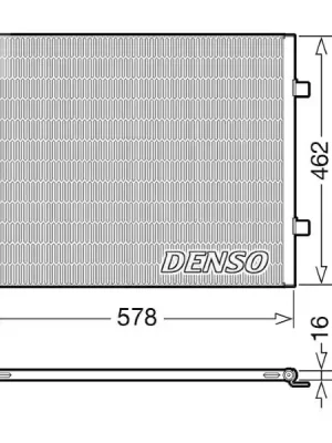 Kondenzátor, klimatizace DENSO DCN20041 Omezená Nabídka
