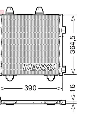 Kondenzátor, klimatizace DENSO DCN21033 Autentický