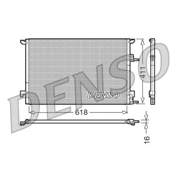 Kondenzátor, klimatizace DENSO DCN25001 Cenově Výhodný