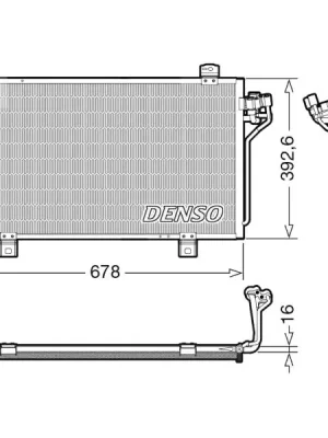 Kondenzátor, klimatizace DENSO DCN44015 Cenový Hit