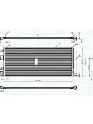 Novinka Kondenzátor, klimatizace MAGNETI MARELLI 350203177000