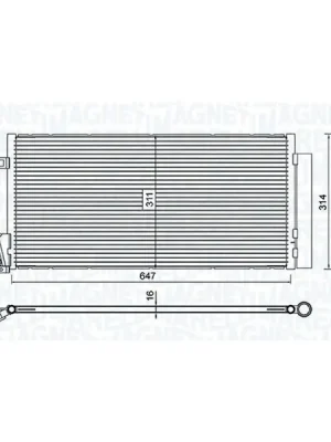 Aktuální Kondenzátor, klimatizace MAGNETI MARELLI 350203619000