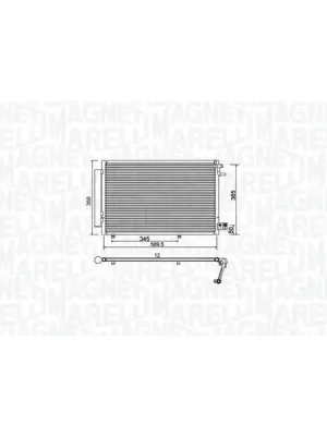 Koupit Online Kondenzátor, klimatizace MAGNETI MARELLI 350203930000