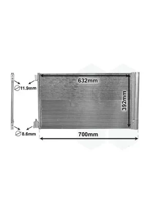 Sleva Kondenzátor, klimatizace VAN WEZEL 37005478