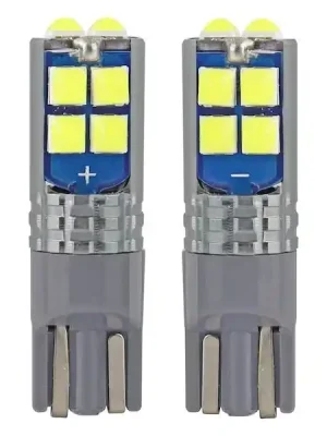 Ověřený LED CANBUS 10SMD 3030 T10 W5W White 12V/24V