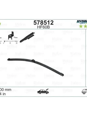List stěrače VALEO 578512 Omezená Nabídka
