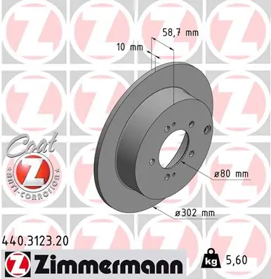 Brzdový kotouč ZIMMERMANN 440312320 Top Prodej