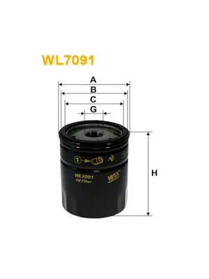 Časově Omezené Olejový filtr WIX FILTERS WL7091